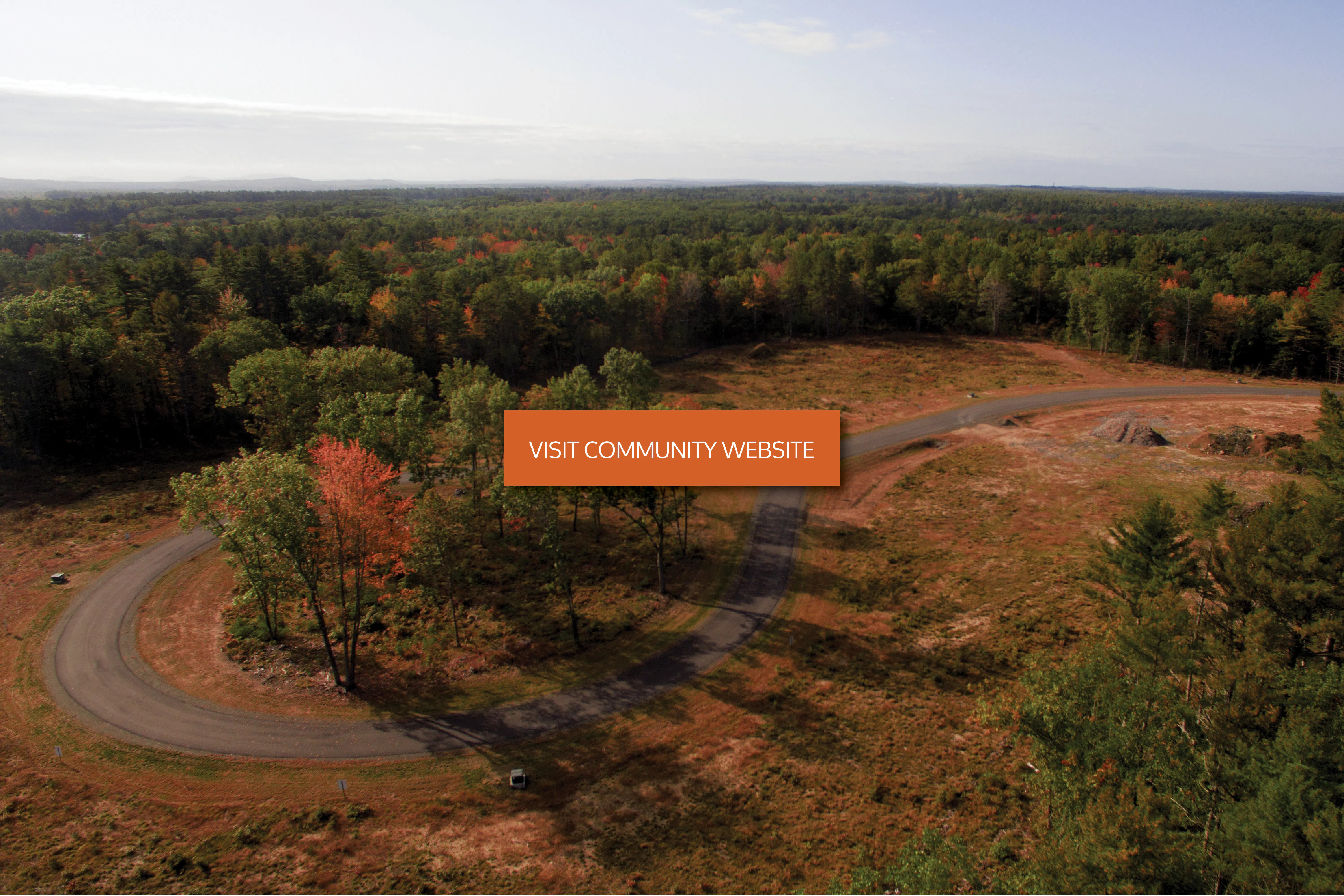 cul-de-sac with visit community logo button